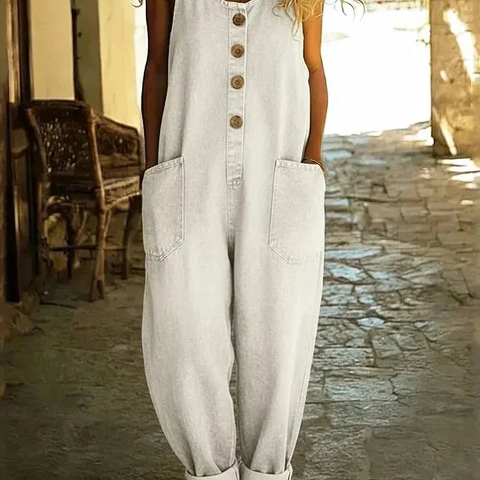 Valeria | Mono Vaquero de Tirantes Estilo Vintage