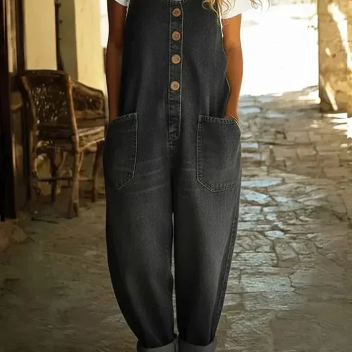 Valeria | Mono Vaquero de Tirantes Estilo Vintage