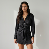 Gabriela Vestido Camisero Satinado