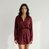 Gabriela Vestido Camisero Satinado