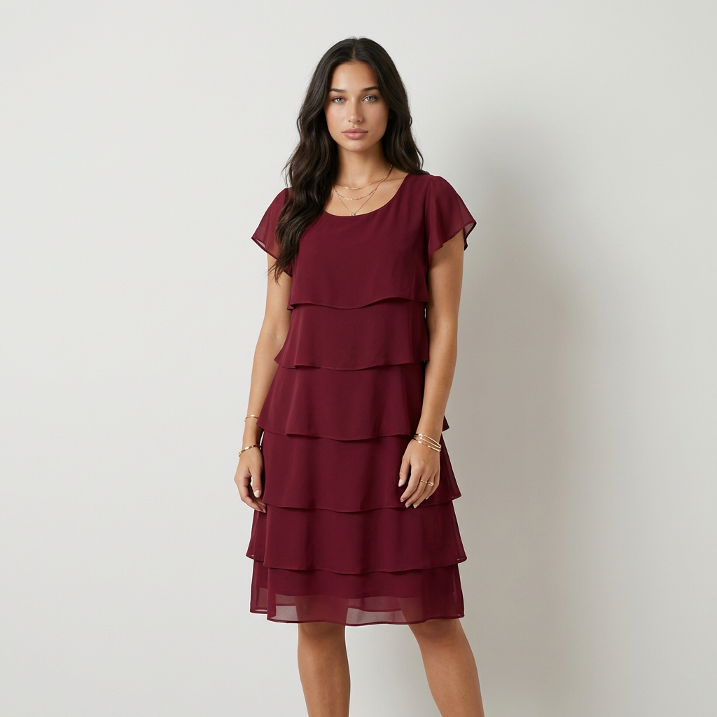 Martina Vestido Midi con Volantes
