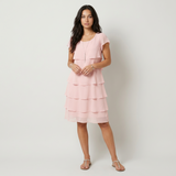 Martina Vestido Midi con Volantes