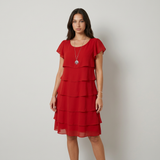 Martina Vestido Midi con Volantes
